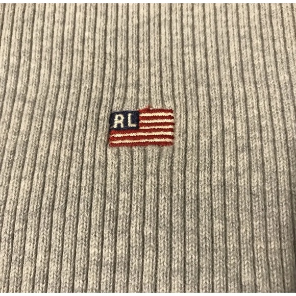 NWOT Vintage Ralph Lauren Polo Jeans Military Sweater L Stadium Beach Rlx Army 1 - Picture 3 of 7